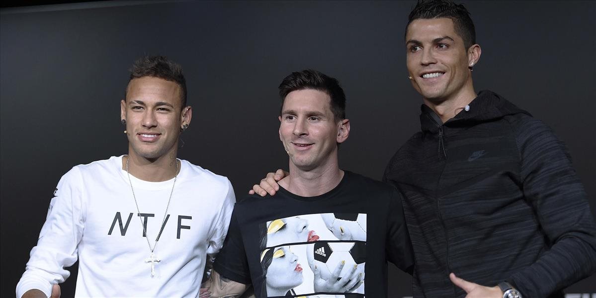 V ideálnej jedenástke roka 2015 Messi, Neymar aj Ronaldo