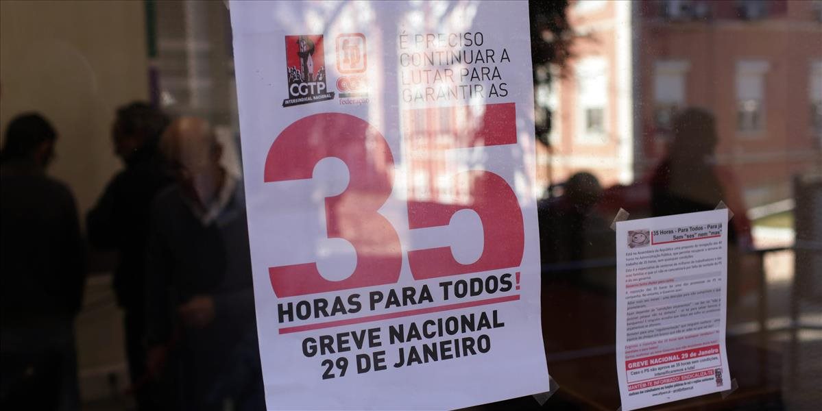 V Portugalsku štrajkovali za návrat k 35-hodinovému pracovnému týždňu