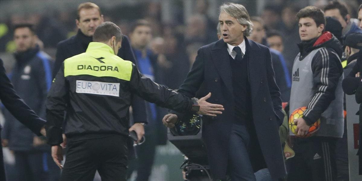 Mancini dostal trest na jeden zápas a pokutu 5-tisíc eur