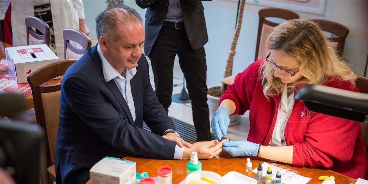 Valentínsku kvapku podporí vlastnou krvou aj prezident Andrej Kiska