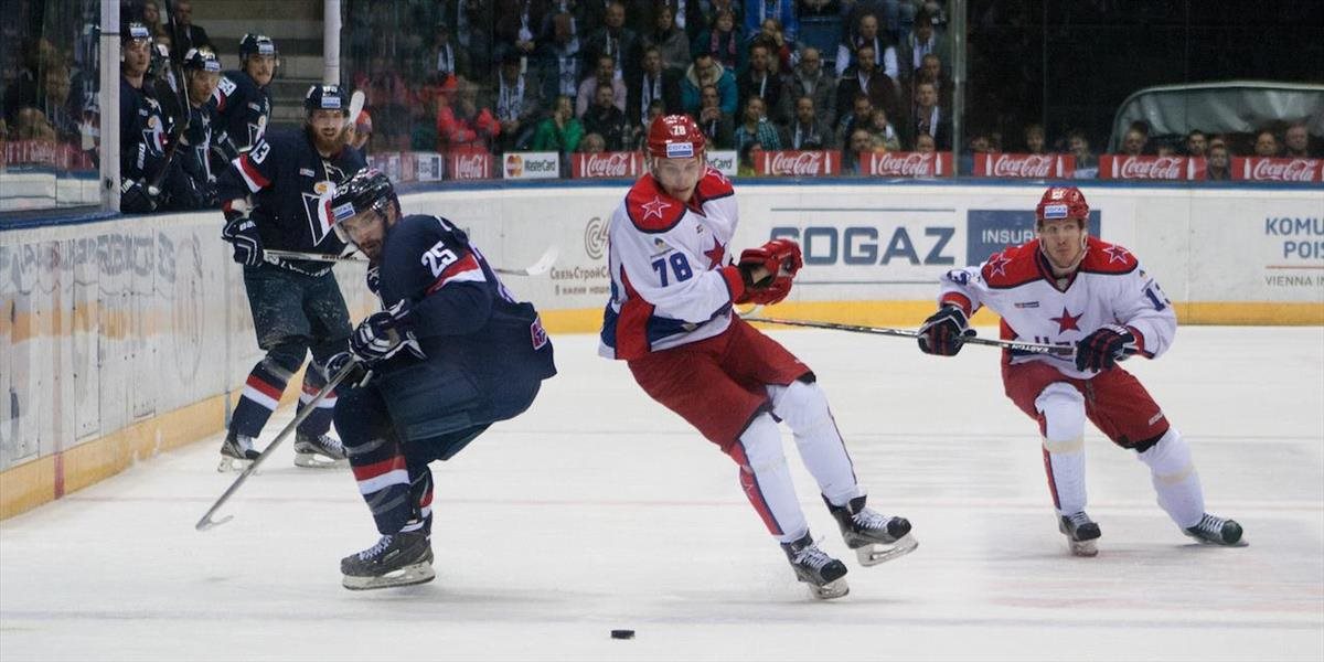KHL: Slovan prehral s CSKA Moskva a je na pokraji vyradenia