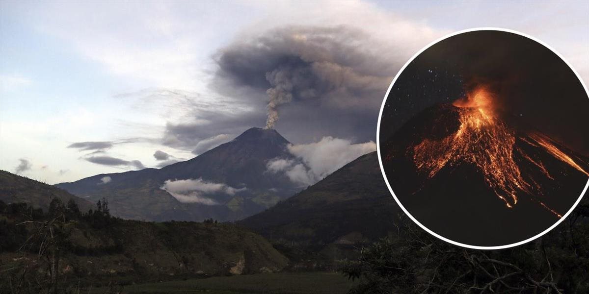 VIDEO Ekvádorská sopka Tungurahua opäť chrlí lávu a popol