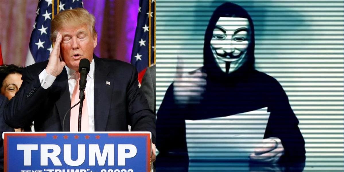 Hnutie Anonymous začalo plniť svoje vyhrážky o totálnej vojne voči Trumpovi