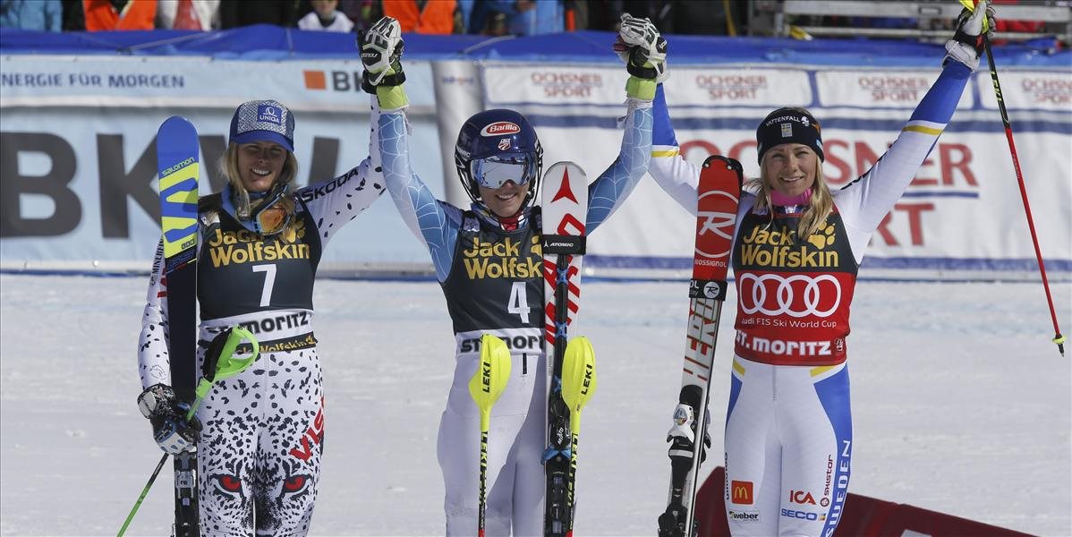 Finále slalomu: Fantastická Veronika Velez-Zuzulová, skončila druhá