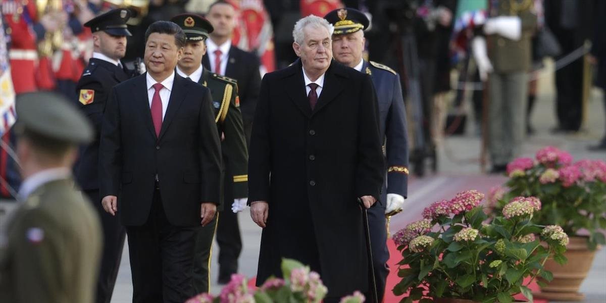 Prezident Zeman prijal na Pražskom hrade čínskeho prezidenta Si Ťin-pchinga