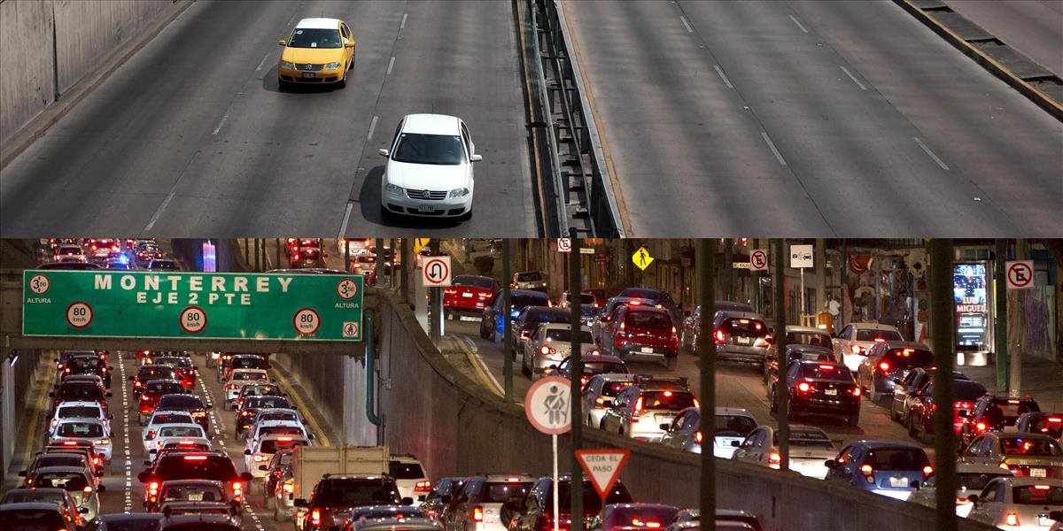 FOTO Mexico City vykázalo z ulíc milióny áut, verejná doprava bola preťažená