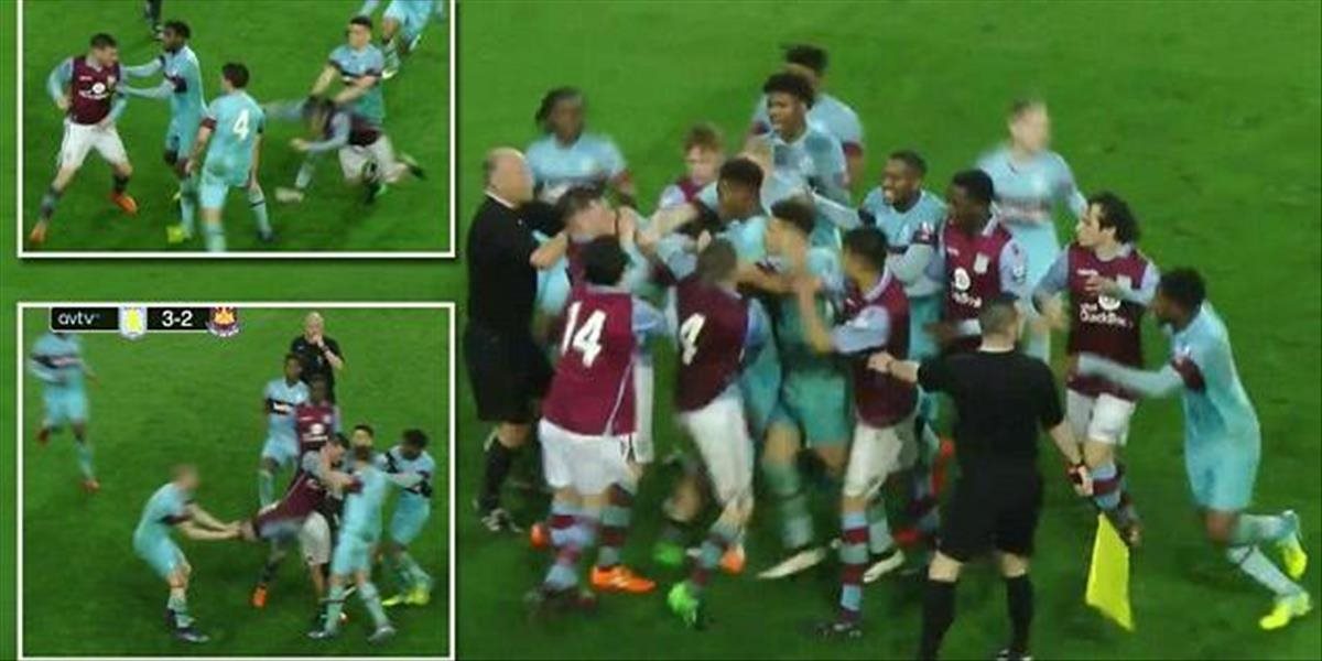 VIDEO Masová bitka medzi mladými hráčmi Aston Villy a West Hamu!