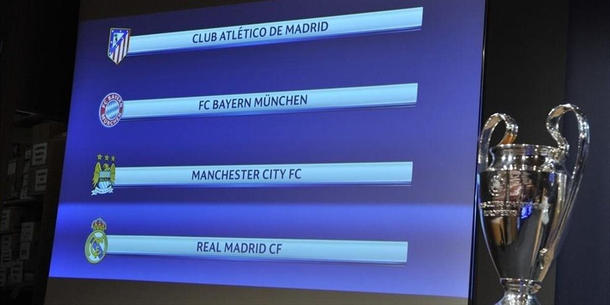 Vyžrebovali semifináne LM: Real Madrid proti Manchestru City, Atletico vs. Bayern