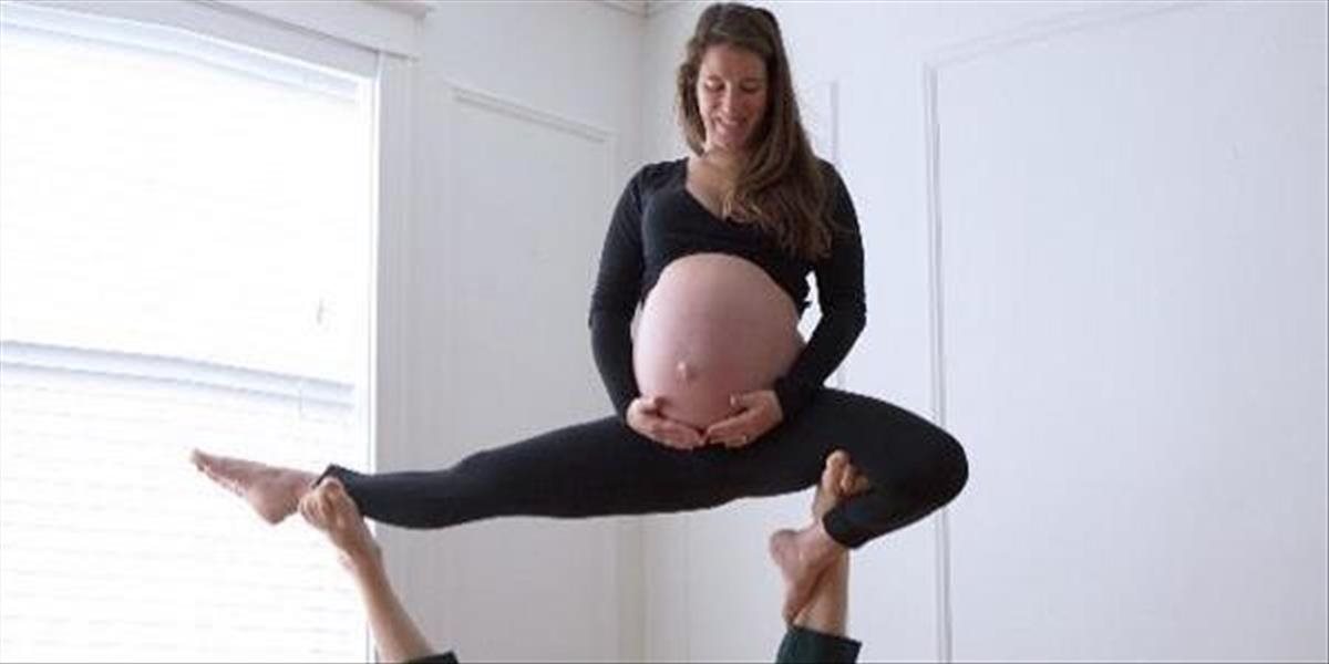 Neuveriteľné FOTO a VIDEO Táto žena robila akrobatické kúsky v 9. mesiaci tehotenstva