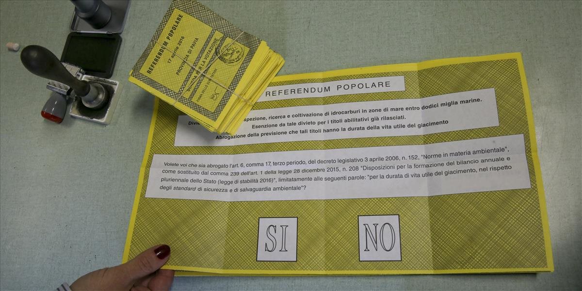 V Taliansku sa hlasuje v referende o ťažbe nerastných surovín pri pobreží
