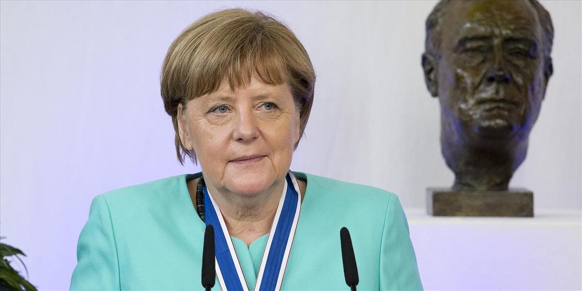 Cenu Four Freedoms Award si v Middelburgu prevzala Angela Merkelová