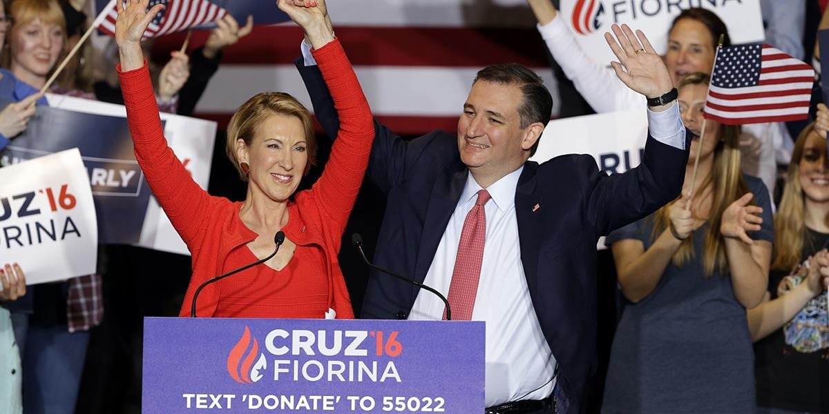 Ted Cruz si vybral za viceprezidentku Carly Fiorinaovú