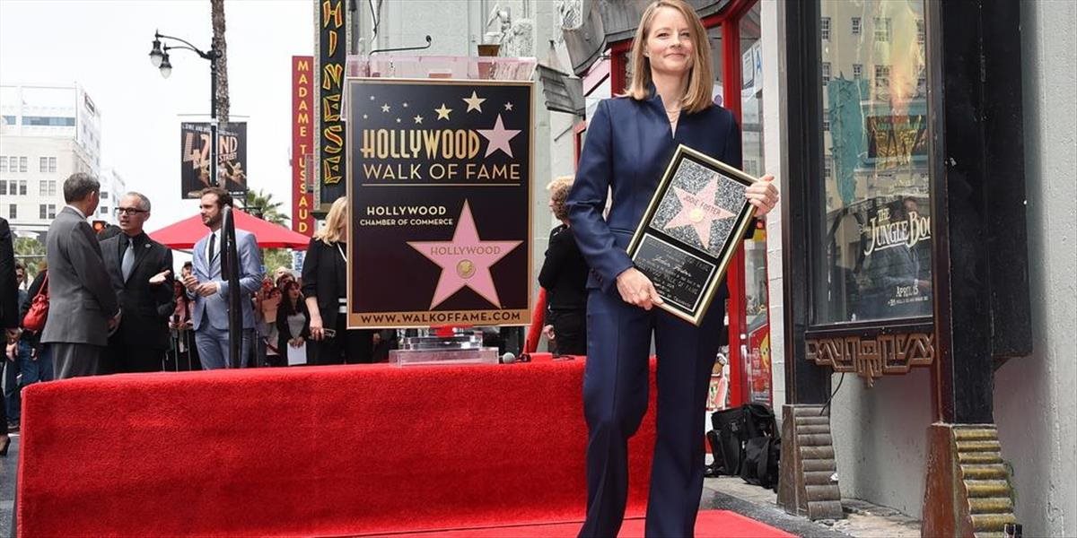 Jodie Foster má hviezdu na Chodníku slávy