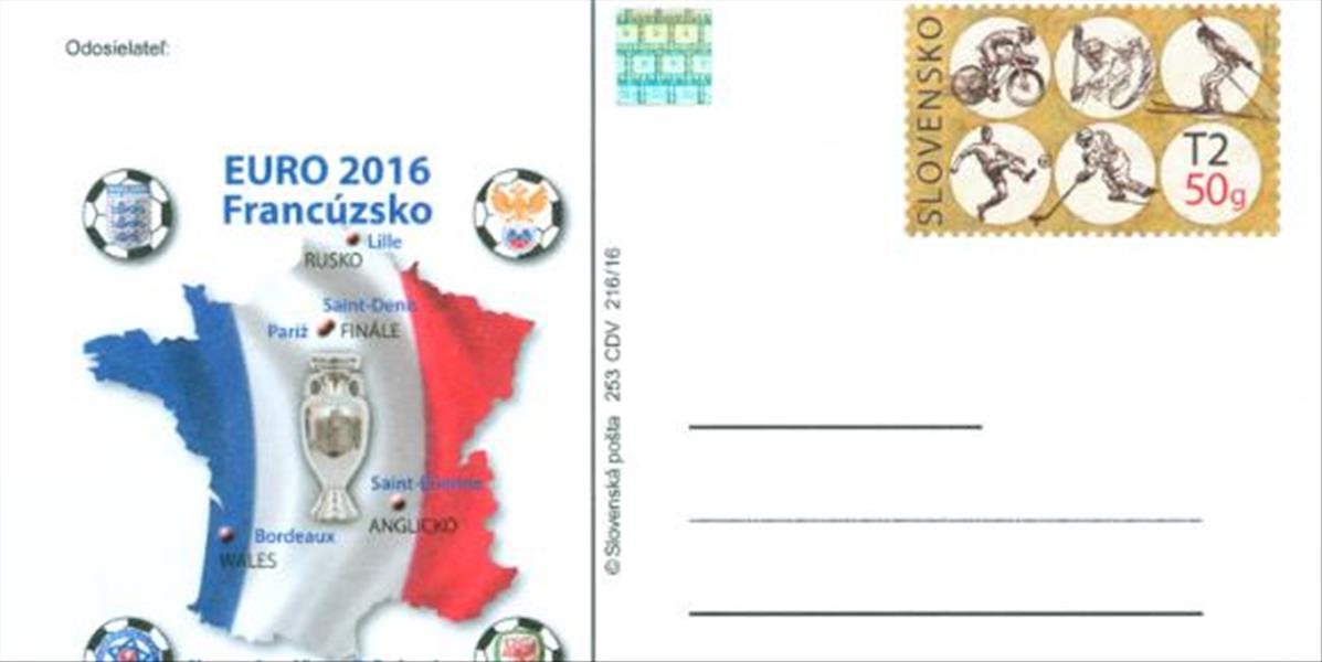 Slovenská pošta vydá lístok s tematikou MS vo futbale 2016, bude sa aj žrebovať o hodnotné ceny