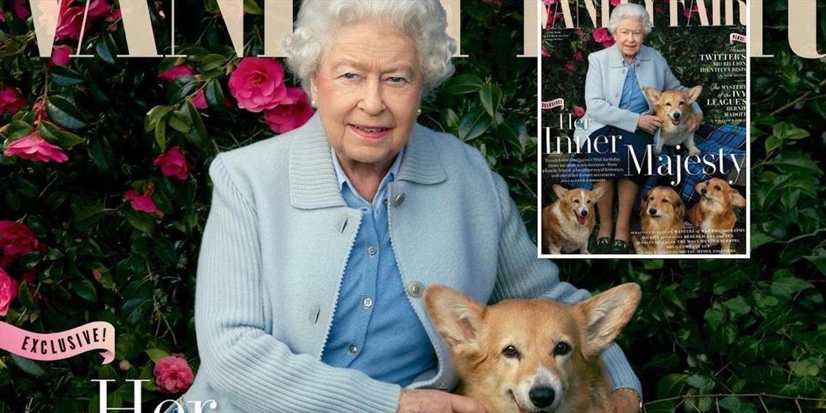 Kráľovná Alžbeta je so svojimi 4 psami na obálke časopisu Vanity Fair
