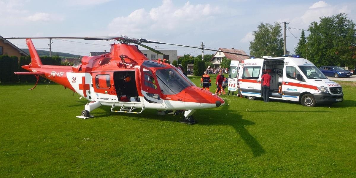 Vrtuľník letel na pomoc zranenému z nehody