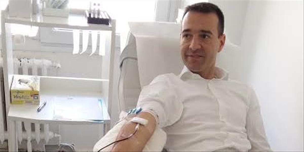 Minister zdravotníctva Drucker daroval krv v rámci kampane: Podeľ sa o život – daruj krv