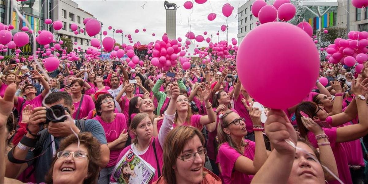 Bratislava bude v sobotu dejiskom ružového pochodu proti rakovine prsníka