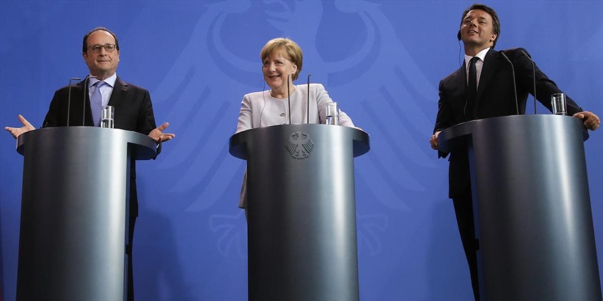 Merkelová: Nemecko, Francúzsko a Taliansko sú "jednotné" aj napriek brexitu