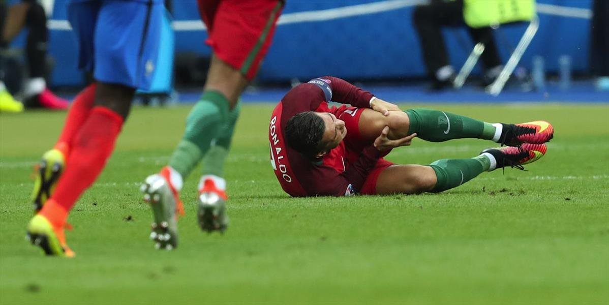 Ronaldo pre zranenie nedohral finále EURO 2016