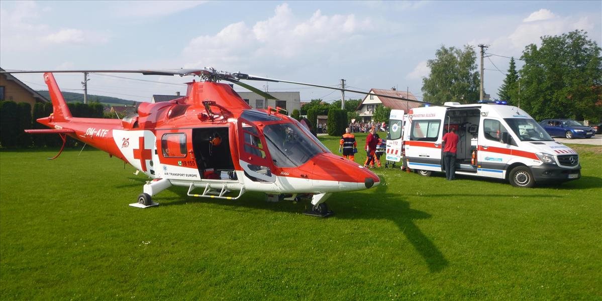 V Kaluži sa obarilo malé dieťa, letel po neho záchranársky vrtuľník