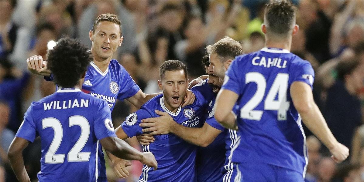 Hazard dal 5000. gól Chelsea, úspešný debut Conteho a Kantého