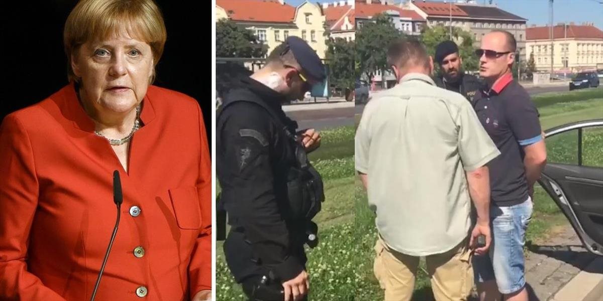 FOTO Atentát na Merkelovú?! Muž so zbraňami narušil jej kolónu