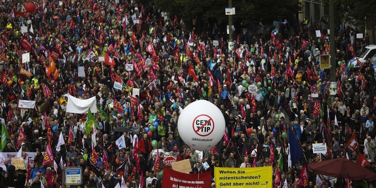 Masové demonštrácie proti dohodám CETA a TTIP sa konali v 7 mestách