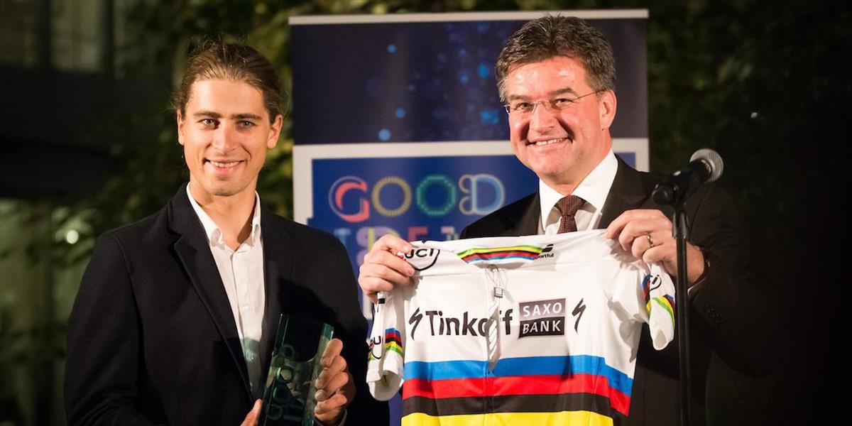 FOTO Sagan sa stal prvým držiteľom čestného titulu Veľvyslanec značky Dobrý nápad Slovensko