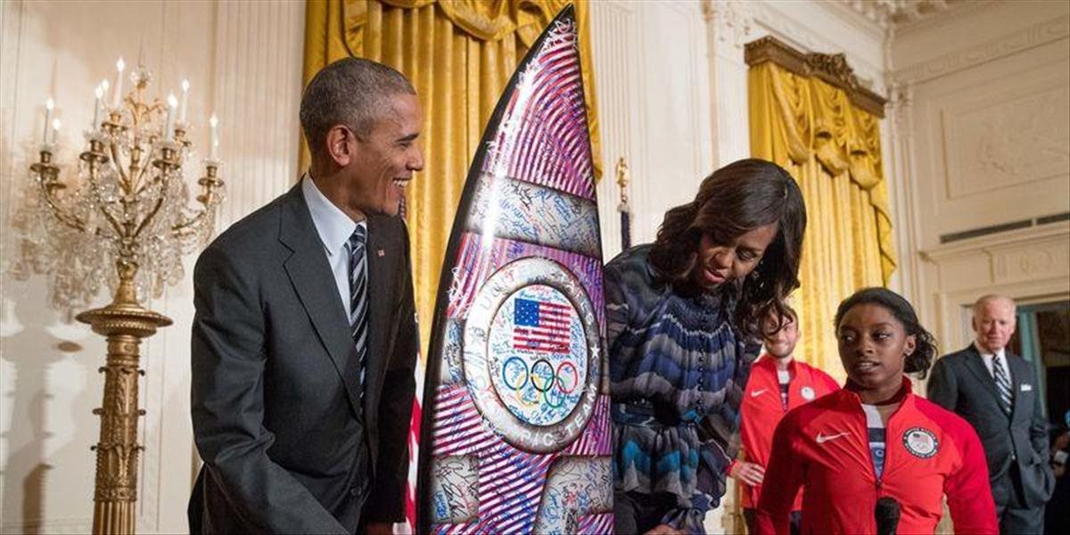 FOTO Americký prezident Barack Obama ocenil olympionikov v Bielom dome