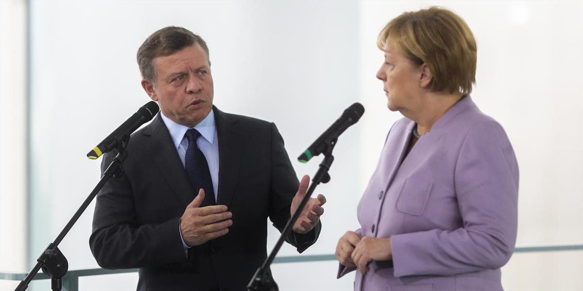 Jordánsky kráľ pochválil Merkelovej politiku voči migrantom