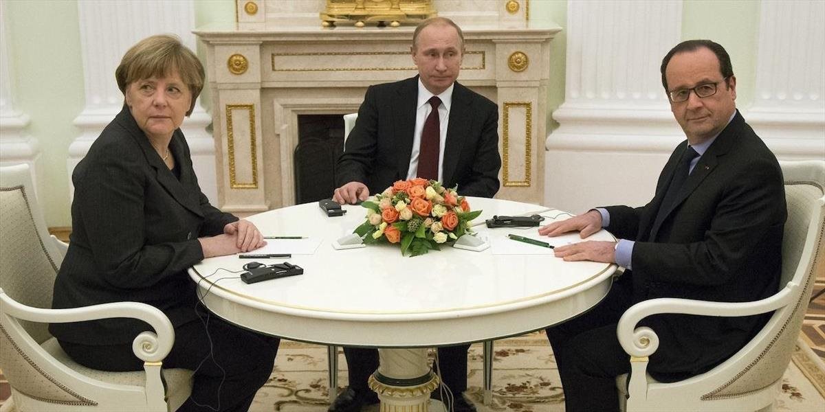 Merkelová, Hollande a Putin budú rokovať o Ukrajine