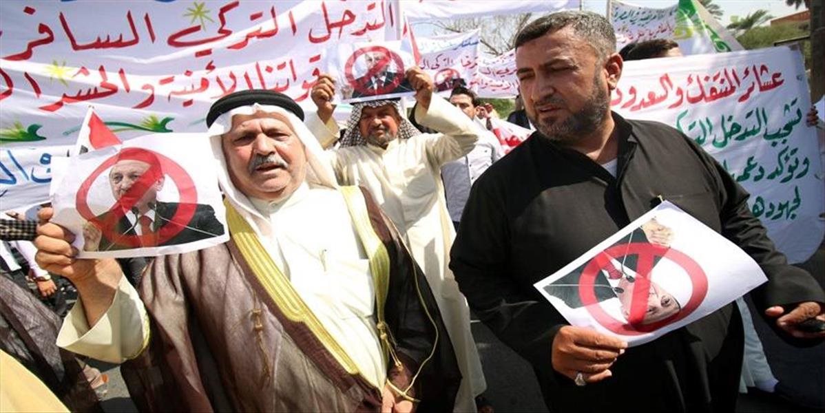 Tisíce Iračanov protestovali proti tureckej vojenskej prítomnosti v krajine