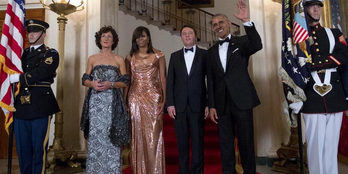 Na poslednej štátnej večeri v Bielom dome privítal Obama Mattea Renziho