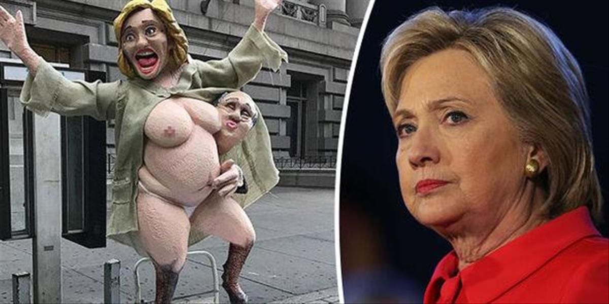 FOTO V New Yorku sa objavila socha polonahej Clintonovej