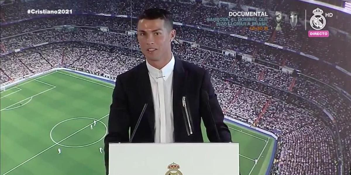 VIDEO Real a Cristiano Ronaldo podpismi spečatili novú zmluvu do roku 2021