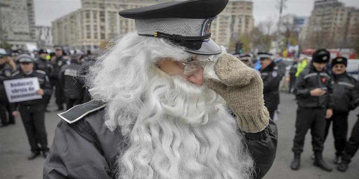 Rumunskí policajti protestovali proti vysokému veku odchodu do výslužby