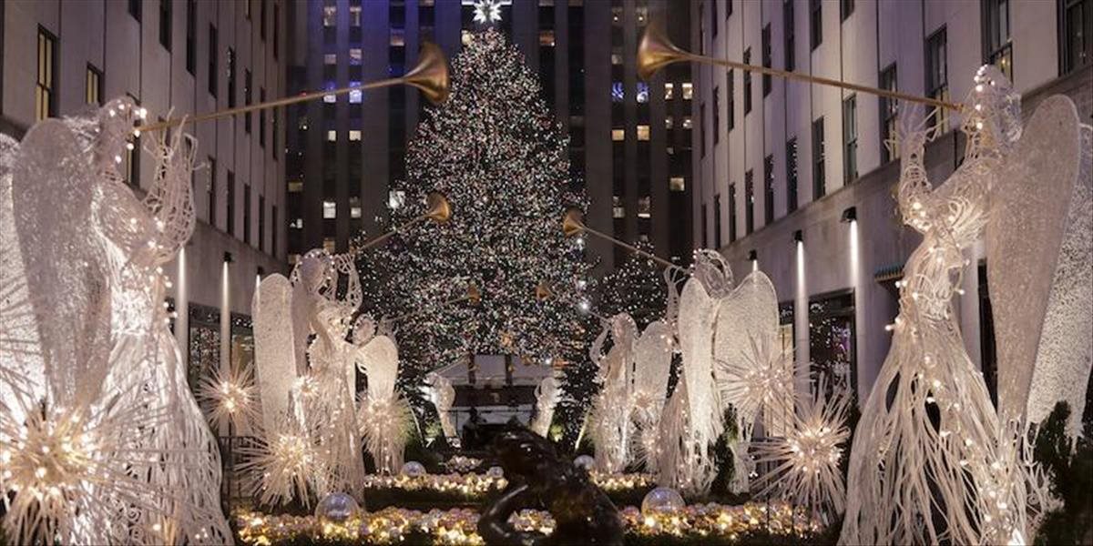FOTO Newyorský starosta rozsvietil vianočný stromček v Rockefellerovom centre