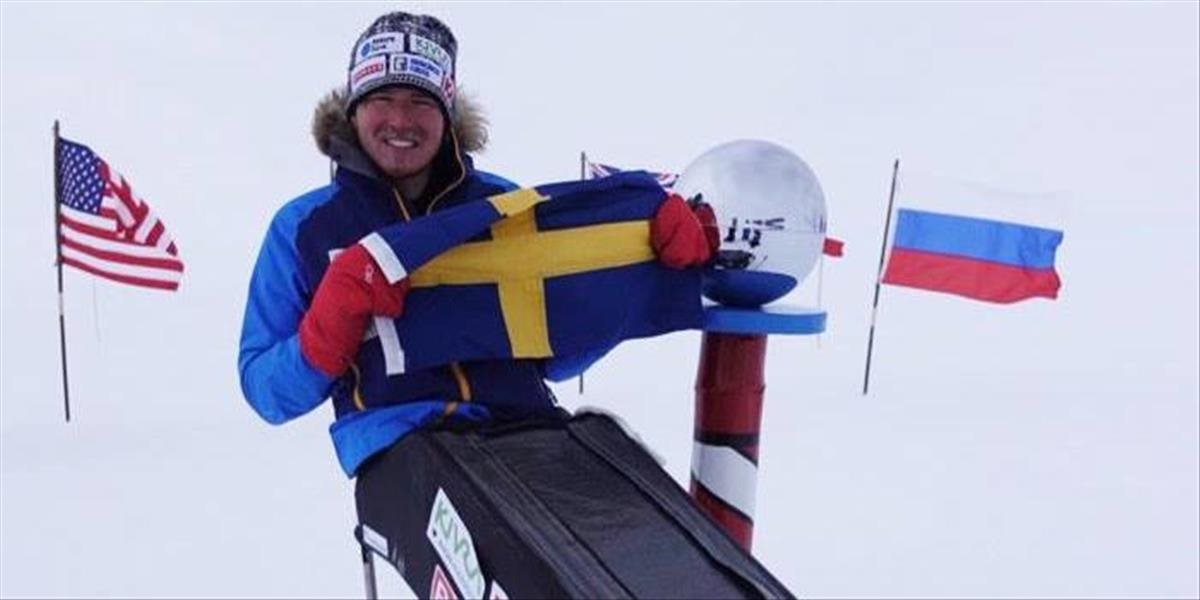 Švéd Aron Anderson je zrejme prvým vozíčkarom, ktorý dorazil na južný pól