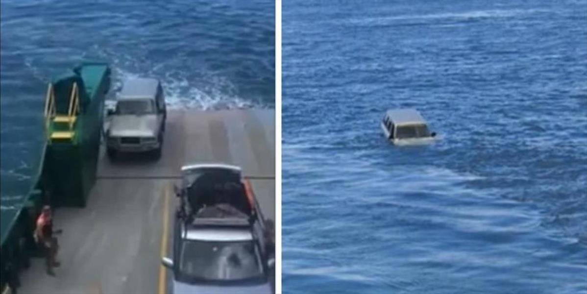 VIDEO Dovolenkový horor: Auto vypadlo z trajektu a utopilo sa v oceáne