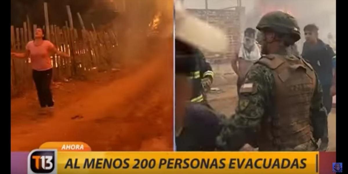 VIDEO Obrovský požiar v čílskom Valparaíso: Zničených je najmenej 100 domov