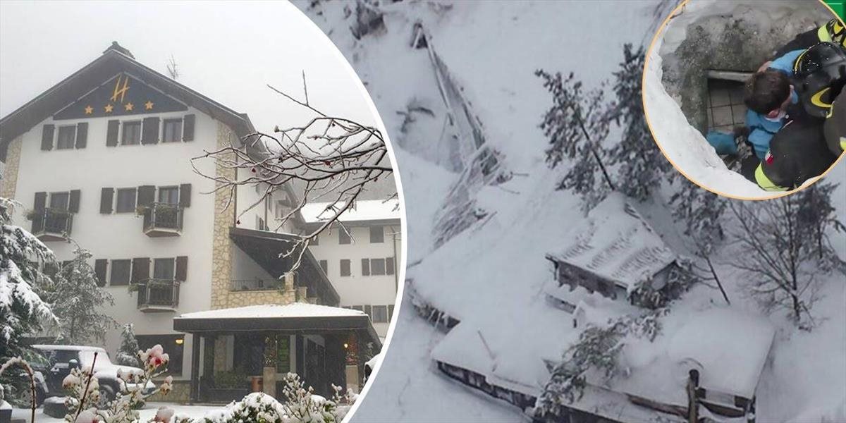VIDEO Hasiči zachránili z lavínou zasypaného hotela štyri deti