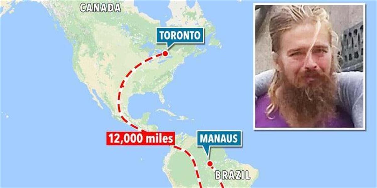 Duševne chorý Kanaďan sa objavil po 5 rokoch, prešiel bosý skoro cez dva kontinenty