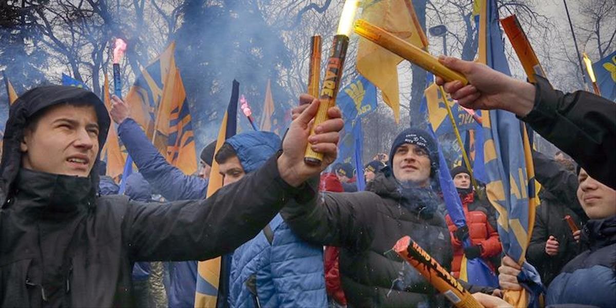 Nacionalistické strany zorganizovali protivládny protest v Kyjeve