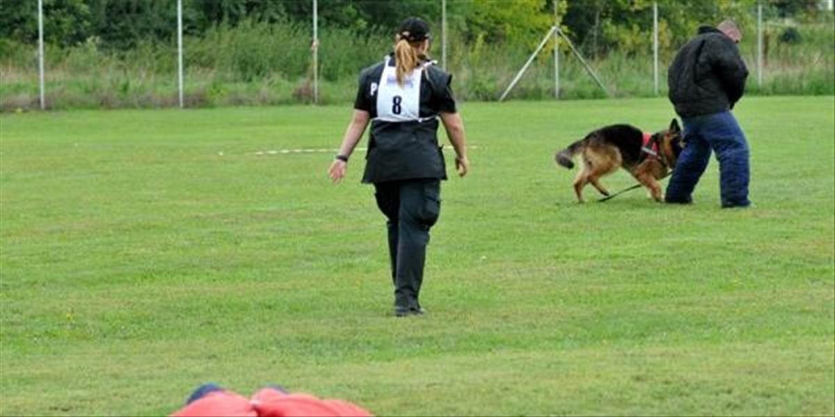 Policajti so psami tretí deň trénujú vyhľadávanie mŕtvolných pachov