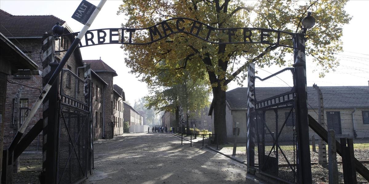 Skupina mladých ľudí protestovala nahá pred bránou Auschwitzu