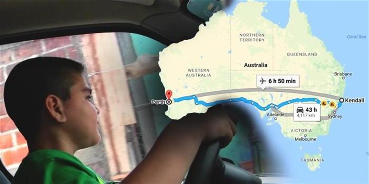 Austrálska polícia zadržala 12-ročného vodiča vyše 1300 km od domova
