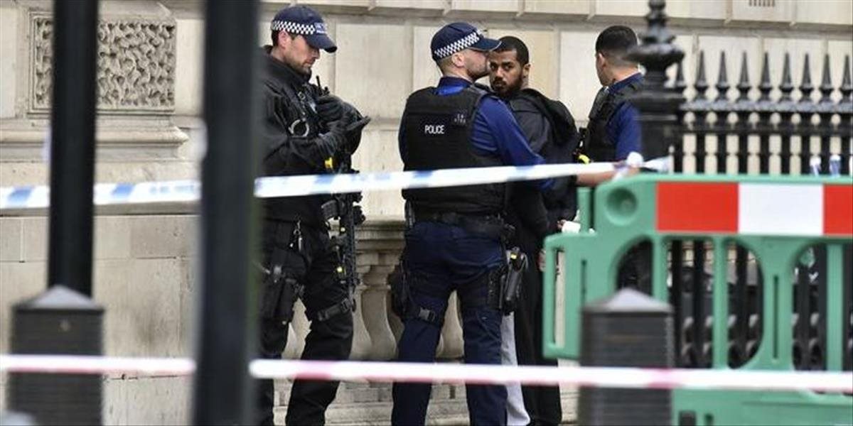 FOTO Len 100 metrov od Downing Street v Londýne zadržali ozbrojeného muža
