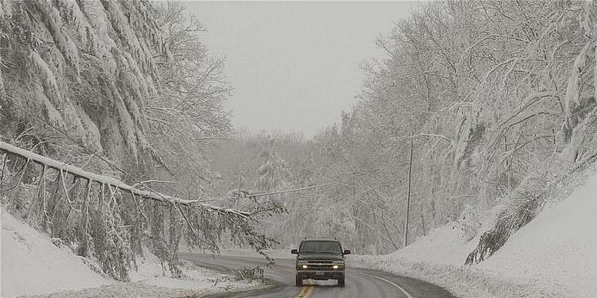 V Čechách vyhlásili snehovú kalamitu, popadané stromy zablokovali cesty