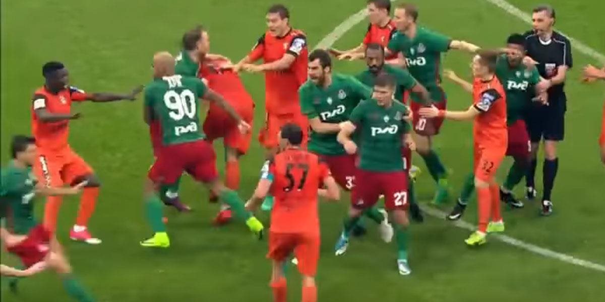 VIDEO Nevídaná hromadná šarvátka vo finále Ruského pohára